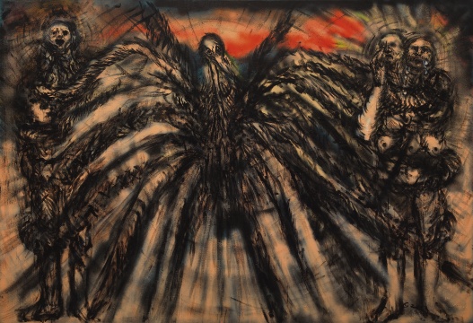 《2021.5》布面油画、喷漆 150x220cm 2021
《2021.5》布面油画、喷漆 150x220cm 2021
