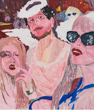 《居民-舞会》200×180cm 布面油画 2021
《居民-舞会》200×180cm 布面油画 2021