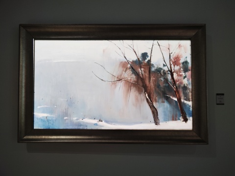 《冬日的湖》100x80cm 布面油画 2006年

