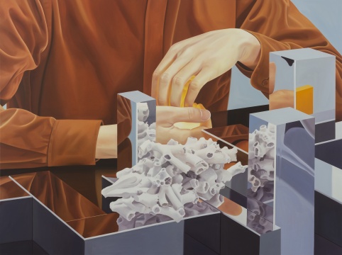 《两个迷》150×200cm 布面油画 2021
《两个迷》150×200cm 布面油画 2021