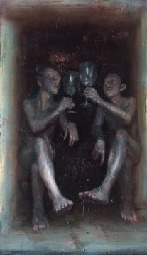 《空杯醉》190×110cm 丙烯画布 2012
《空杯醉》190×110cm 丙烯画布 2012