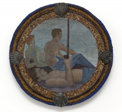 《海钓》26x26cm 木板油画 1990
