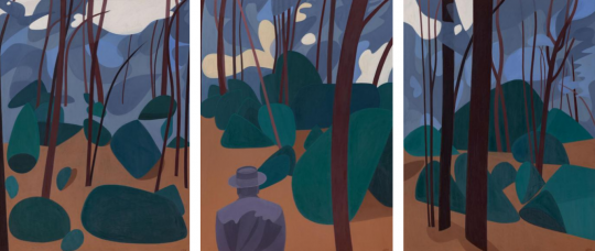 《林间路1-3》 200×150cm 布面油画 2021
《林间路1-3》 200×150cm 布面油画 2021
