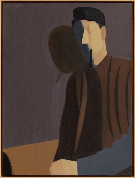 《复调》80×60cm 布面油画、铅笔 2021
《复调》80×60cm 布面油画、铅笔 2021