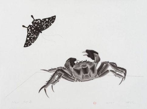 陈琦 《何来》 76.3×56cm,水印木刻版画 2020
陈琦 《何来》 76.3×56cm,水印木刻版画 2020