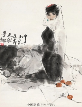 周思聪 《少女》 68.0×46.0cm 镜心 设色纸本 1984
周思聪 《少女》 68.0×46.0cm 镜心 设色纸本 1984