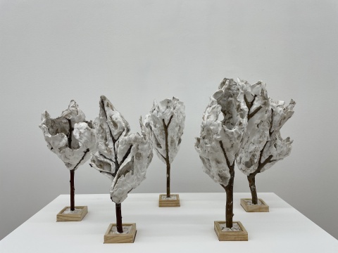 康靖《林1#》50×72×40cm 树枝、纸黏土、麻丝 2021-2022
康靖《林1#》50×72×40cm 树枝、纸黏土、麻丝 2021-2022