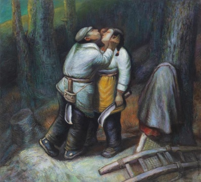 罗中立《吹渣渣》180×200cm 布面油画 1981
罗中立《吹渣渣》180×200cm 布面油画 1981