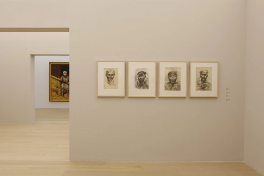 罗中立“重返起点”展览现场
罗中立“重返起点”展览现场
