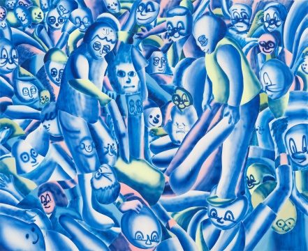 梁曼勇 《救助3》 130×160cm 布面丙烯 2021
