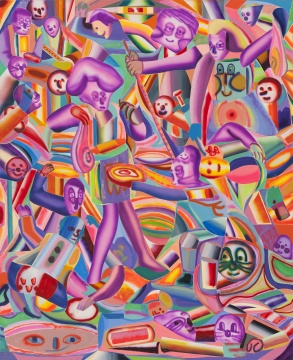 梁曼勇 《肉》 160×130cm 布面丙烯 2021
