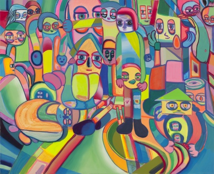 梁曼勇 《路边》 130×160cm 布面丙烯 2021&nbsp;
