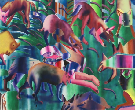 梁曼勇 《猎物》 130×160cm 布面丙烯 2021&nbsp;
