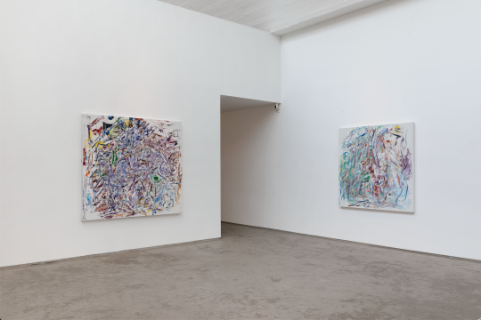 “赵大钧:蓝色上的红线”,CLC画廊展览现场 “赵大钧:蓝色上的红线”,CLC画廊展览现场