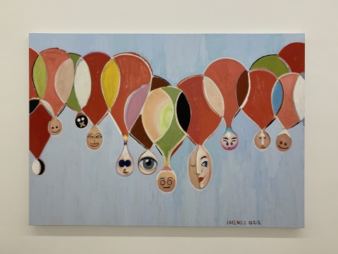 《摩登时代No.1》140×200cm 布面油画 2022
《摩登时代No.1》140×200cm 布面油画 2022