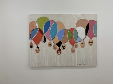 《摩登时代No.3》140×180cm 布面油画 2022
《摩登时代No.3》140×180cm 布面油画 2022