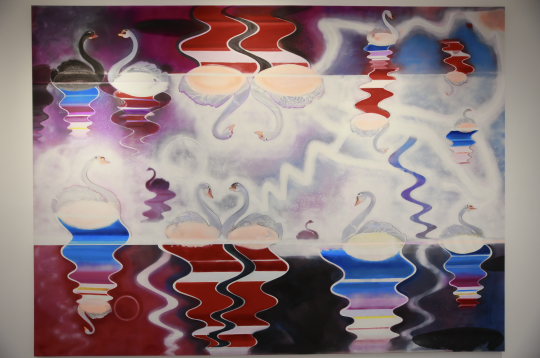 王迈《 天鹅霜 NO.1》 220x350cm 布面混合媒介 2019-2022
王迈《 天鹅霜 NO.1》 220x350cm 布面混合媒介 2019-2022