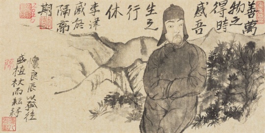 李津《新春感怀》16.5×36cm 纸本设色 2020
李津《新春感怀》16.5×36cm 纸本设色 2020