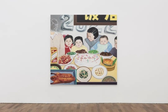 谭彼得《生日快乐》210×200cm 布面油画 2022
谭彼得《生日快乐》210×200cm 布面油画 2022