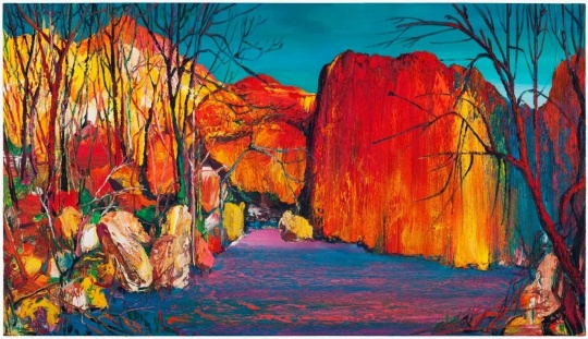 尹朝阳 林泉晚照 2022 布面油画 220×385cm
尹朝阳 林泉晚照 2022 布面油画 220×385cm