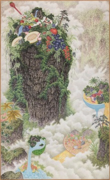 回味山水, 120㎝×200㎝, 纸本水墨, 2016

 
