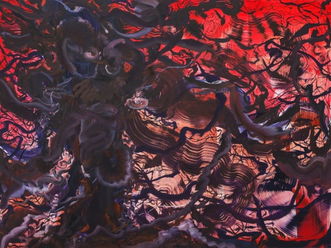 《树 #59》150 x 200 cm 油画棒 布面油画 2022
《树 #59》150 x 200 cm 油画棒 布面油画 2022