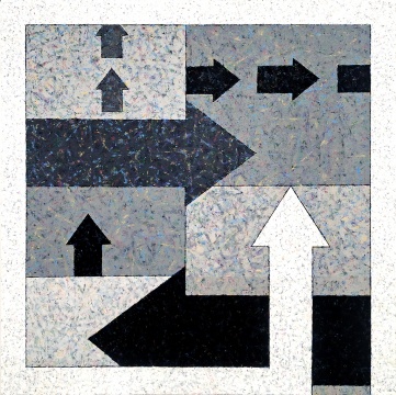 熊文韵《无色》100X100cm  丙烯综合材料 2022