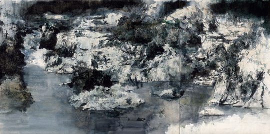 《沧浪幽迹3》 300×600cm 布面丙烯 2015
《沧浪幽迹3》 300×600cm 布面丙烯 2015