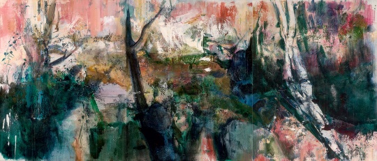 《沧浪幽迹9》240×70cm布面丙烯 2015
《沧浪幽迹9》240×70cm布面丙烯 2015