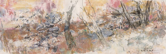 《悠想清沂32》50×150cm 纸本丙烯 2017
《悠想清沂32》50×150cm 纸本丙烯 2017