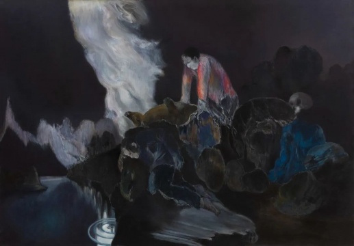 《夜色中的云》，布面油画，180 × 260 cm，2007
