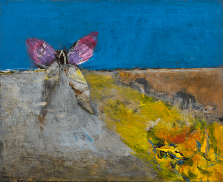 《蝶之一》，布面丙烯，35 × 43 cm，2003
