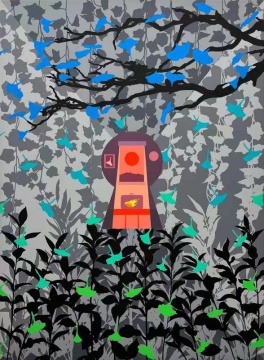 格雷格•伊托,《我们在黎明时分出发》,2022,布面丙烯裱于木板,168 x 122 cm
格雷格•伊托,《我们在黎明时分出发》,2022,布面丙烯裱于木板,168 x 122 cm