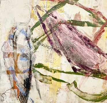 张梦宸《窗前风景之交配的蛾子》 60×60cm 木板综合材料 2022
张梦宸《窗前风景之交配的蛾子》 60×60cm 木板综合材料 2022