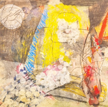 张梦宸《窗前风景之看着窗外的月亮》 60×60cm 木板综合材料 2022
张梦宸《窗前风景之看着窗外的月亮》 60×60cm 木板综合材料 2022