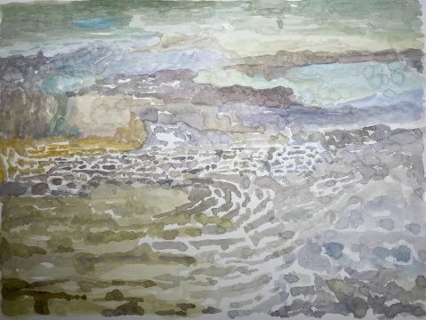 丁澄 《江海之外》36x48cm ⽔彩 2022
丁澄 《江海之外》36x48cm ⽔彩 2022