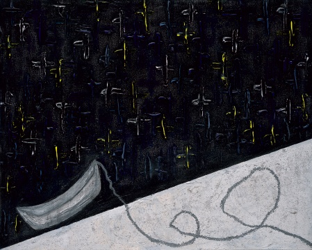 《一个人环游世界》80x100cm 布面丙烯 2022
《一个人环游世界》80x100cm 布面丙烯 2022