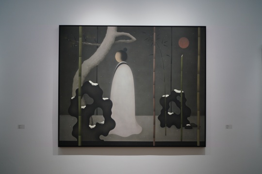 《竹林中之三》绢本设色 171×207cm 2022
《竹林中之三》绢本设色 171×207cm 2022