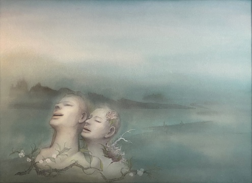 《略带表情的风景》 110cm×70cm 纸本设色 2021
《略带表情的风景》 110cm×70cm 纸本设色 2021