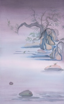 《早春图－1》 155cm×97cm，水印木刻（独幅） 宣纸 ，2021
