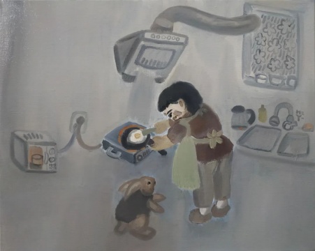 《做饭 》40x50cm 布面油彩 2021
《做饭 》40x50cm 布面油彩 2021
