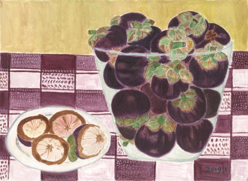 《山竹》27x37cm 纸本设色 2019
《山竹》27x37cm 纸本设色 2019