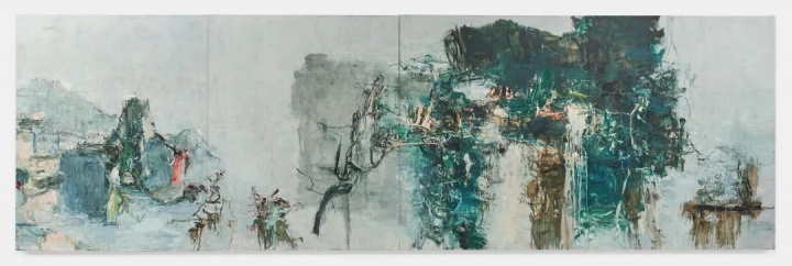 《青山见我应如是》260×840 油彩、四联画布 2019 ©屠宏涛 图片:Lévy Gorvy 作品于2020年Lévy Gorvy伦敦“屠宏涛:一波三折”个展中展出
《青山见我应如是》260×840 油彩、四联画布 2019 ©屠宏涛 图片:Lévy Gorvy 作品于2020年Lévy Gorvy伦敦“屠宏涛:一波三折”个展中展出