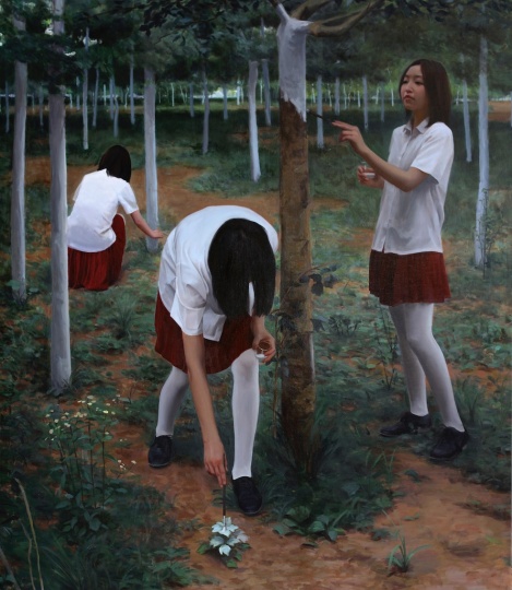 《白画林》160×140cm 布面油画 2011
