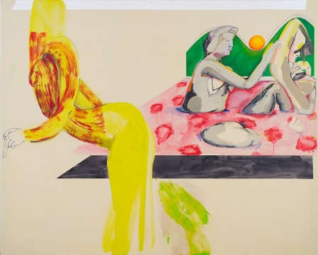 克里斯蒂娜·夸尔斯《我只能感觉到触碰我的东西》,2016年作压克力 画布,195.6 x 243.8厘米估价:900,000 - 1,200,000港元 克里斯蒂娜·夸尔斯《我只能感觉到触碰我的东西》,2016年作压克力 画布,195.6 x 243.8厘米估价:900,000 - 1,200,000港元