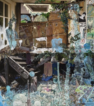 陈彧君,《小王子》,2022,水彩纸上综合材料,302×266 cm
陈彧君,《小王子》,2022,水彩纸上综合材料,302×266 cm