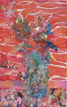 陈彧君,《版画集—雨中的花园》之一 ,2022,亚麻布上综合材料,168×107 cm
陈彧君,《版画集—雨中的花园》之一 ,2022,亚麻布上综合材料,168×107 cm
