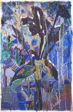 陈彧君，《倾城之恋》，2022，亚克力上综合材料，169×116 cm
