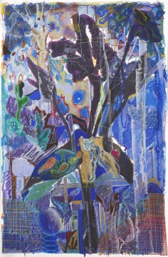 陈彧君,《倾城之恋》,2022,亚克力上综合材料,169×116 cm
陈彧君,《倾城之恋》,2022,亚克力上综合材料,169×116 cm
