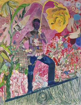 陈彧君,《要塞》,2022,水彩纸上综合材料,305×235 cm 陈彧君,《要塞》,2022,水彩纸上综合材料,305×235 cm